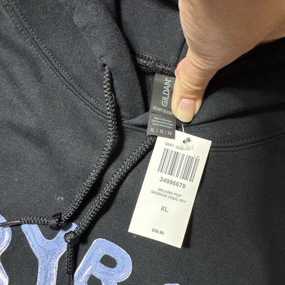 Melanie Martinez Cry Baby Sad Bear Hoodie Hot Topic Exclusive X-LARGE New - Picture 8 of 10